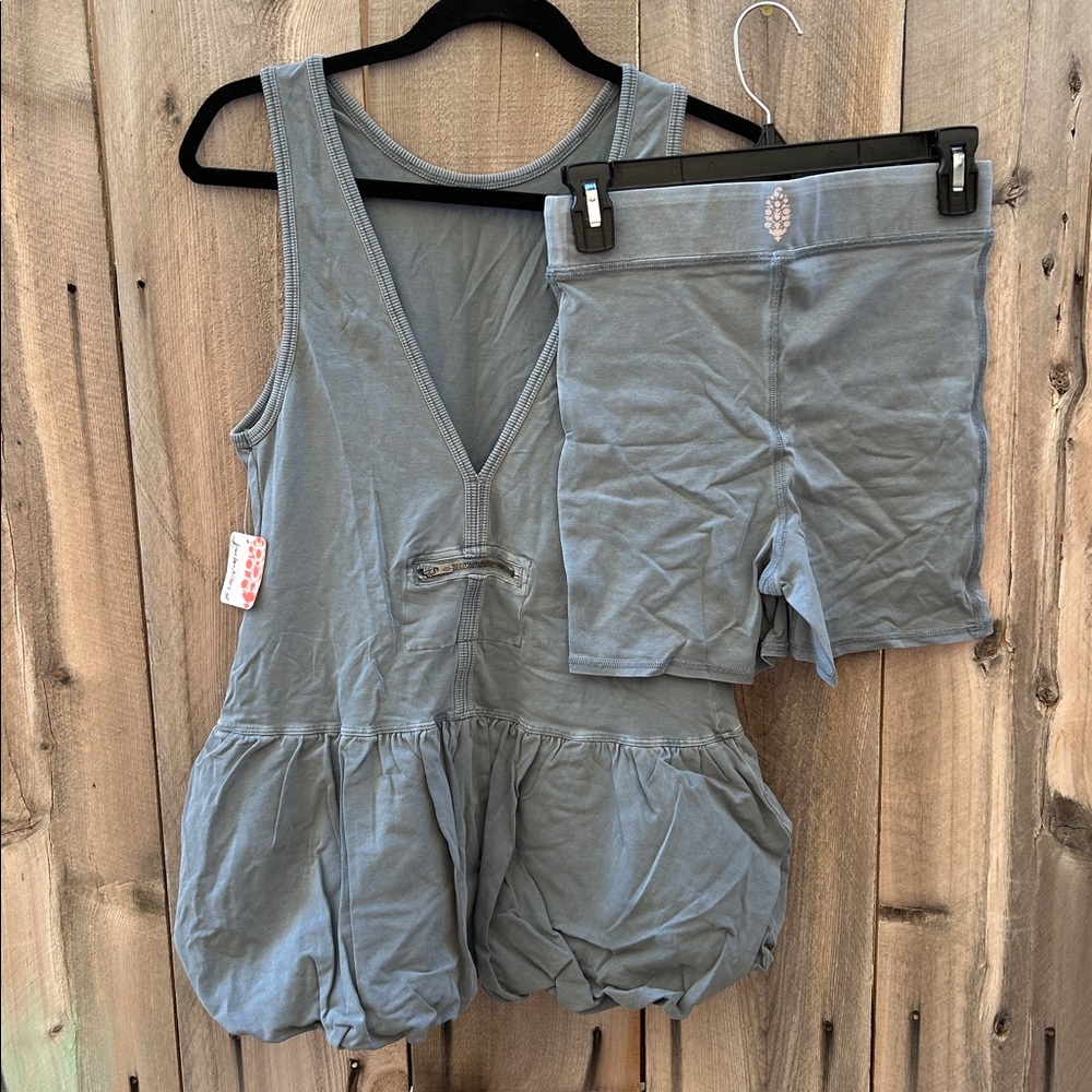 Free People Movement Hot Shot Bubble Set in Summer Storm Blue - Picture 6 of 8